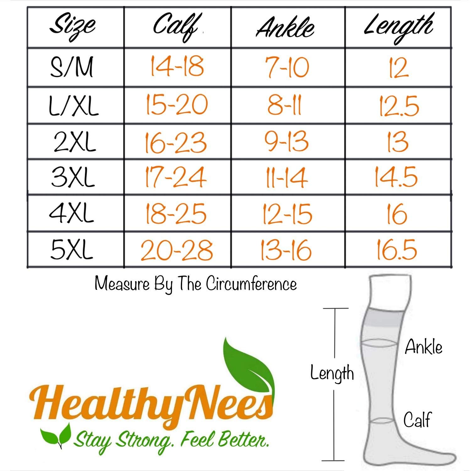 HealthyNees Footless 15-20 mmHg Zipper Compression Leg XX-Large, Mix Combo