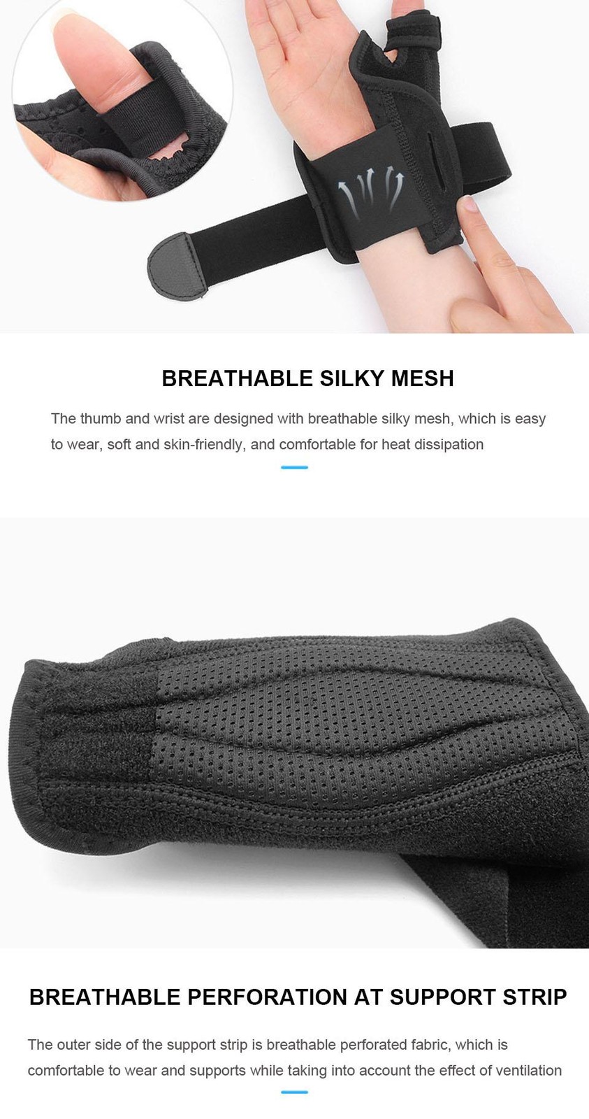 Aolikes 1pcs Wrist Brace Support Sprain Forearm Splint Band Strap Wristband Wris