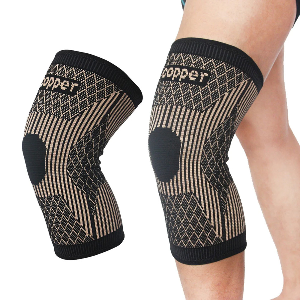 Knee Sleeves Copper Compression Brace Arthritis Support Sport Joint Injury Pain