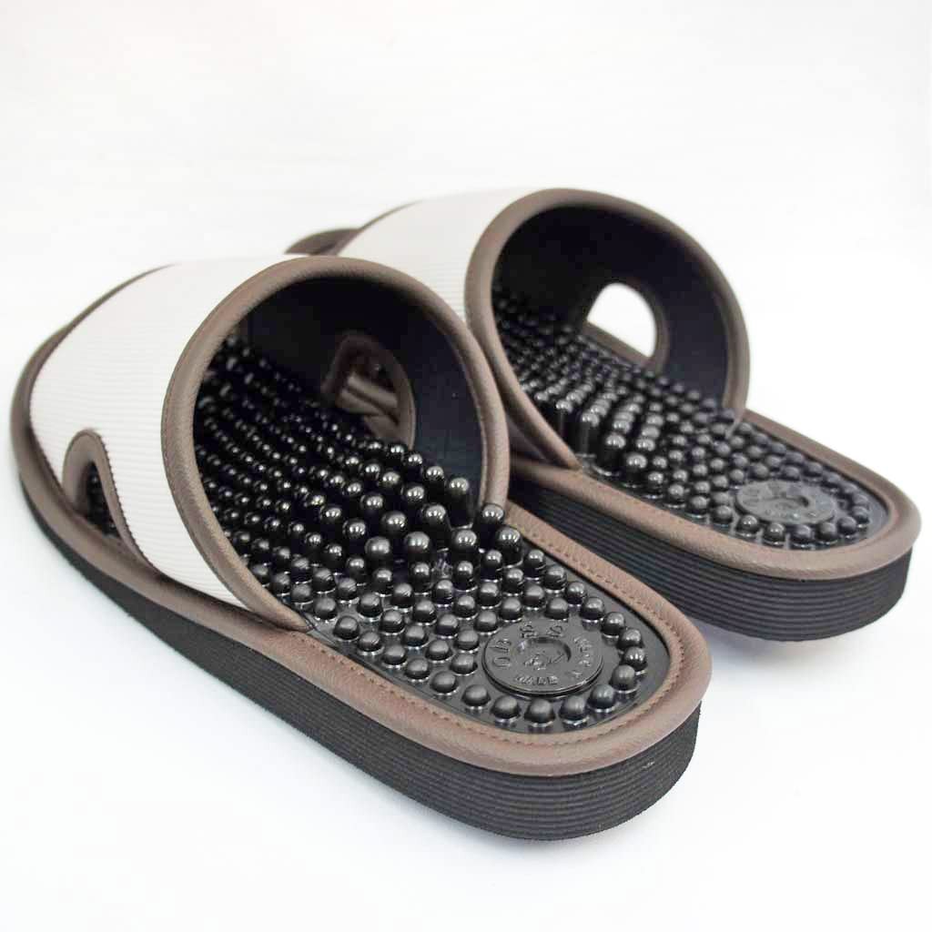 Haki-Haki Health Sandals: Leyure Foot Reflexology 3L Jumbo Size Gray