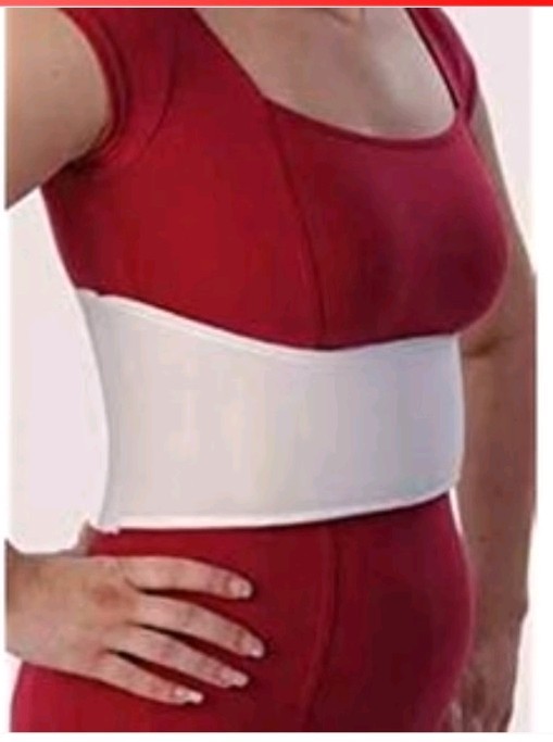 ALEX Orthopedic Rib Belt Women Universal Elastic Hook & Loop White Ribs Size XL