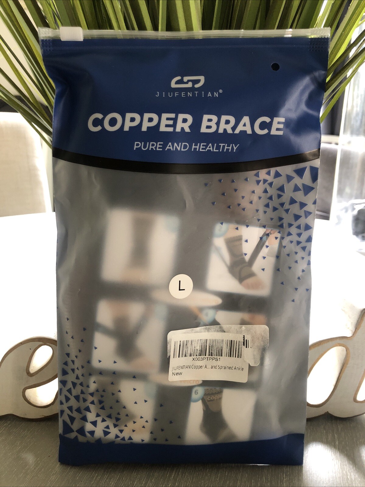 Jiufentian Copper Foot Brace Pure And Healthy – Size L -NEW