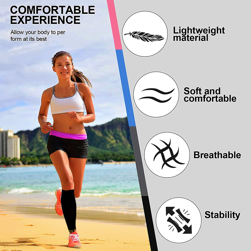 COPPER Compression Calf Sleeve Leg Support Brace Sport Shin Splint Socks Running