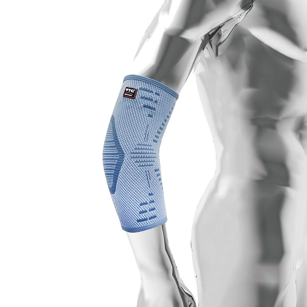 VTG SUPPORT 1 Pack Elbow Sleeve, Breathable Anti-Slip L【26-29 CM（9-11¼ ″）】