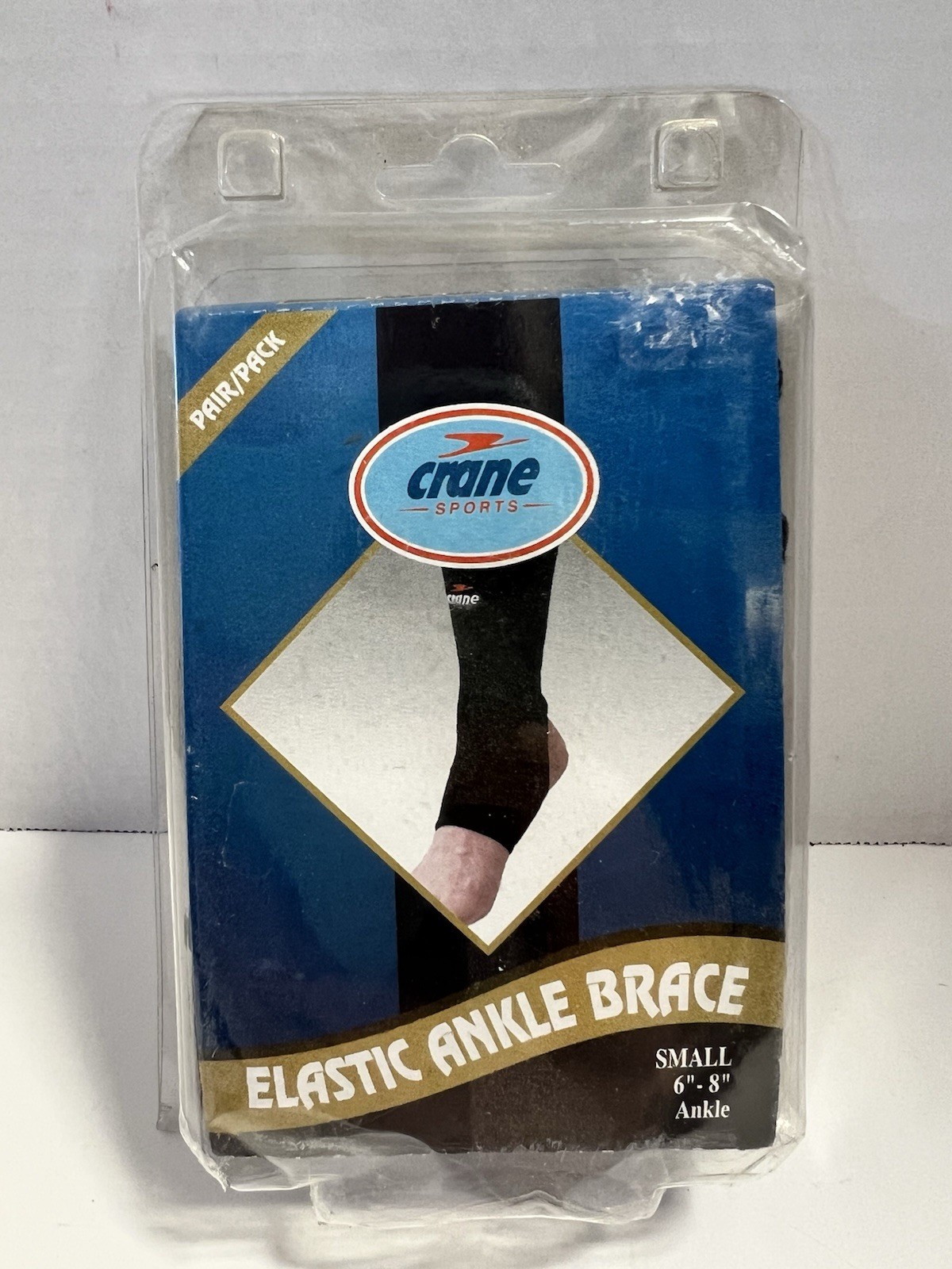 Crane Sports Elastic Ankle Brace Small 6-8 Inch Ankle Support New Sealed