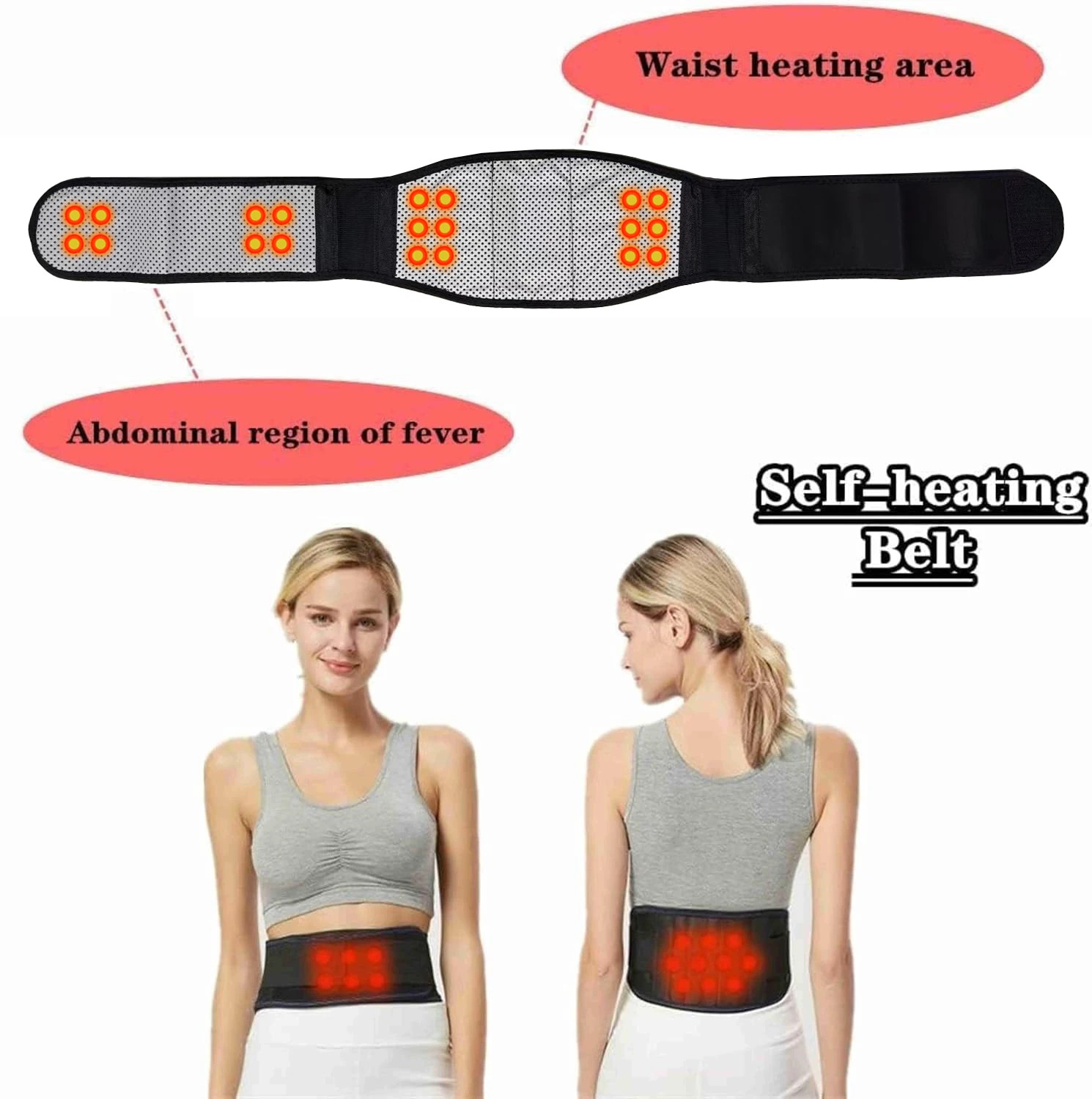 Adjustable Magnets Self-Heating Magnetic Therapy Back And Waist Support Belt