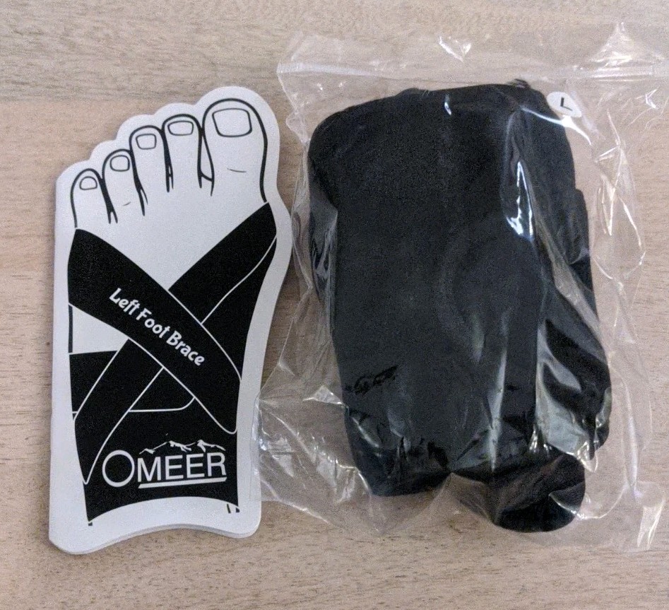Omeer Left Foot AFO Drop Foot Brace For Walking With Shoes, Socks, Or Barefoot