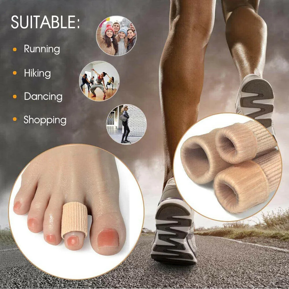 Gel Toe Protectors Tube Finger Bandage Foot Elastic Grip Protection Hammer Corn