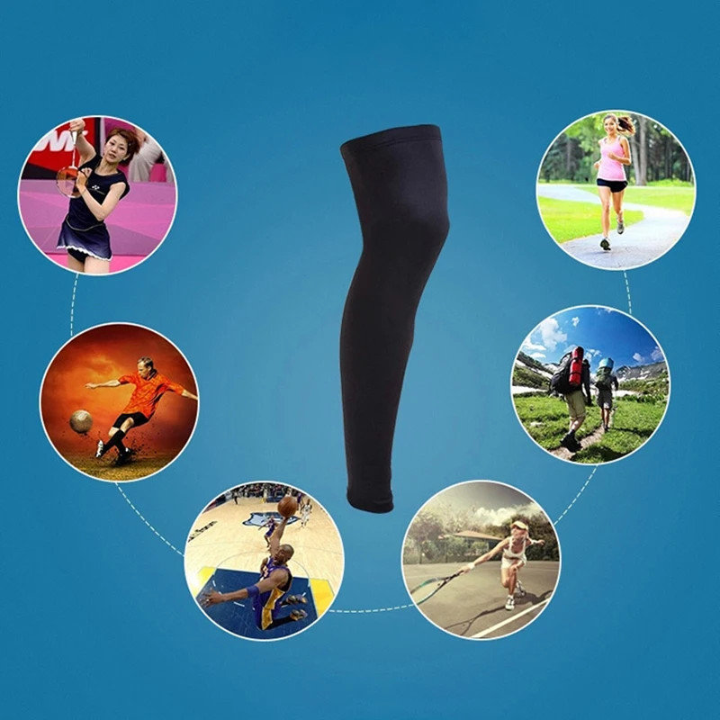 1Pc Full Leg Sleeves Long Compression Leg Sleeve Knee Sleeves Protect Leg