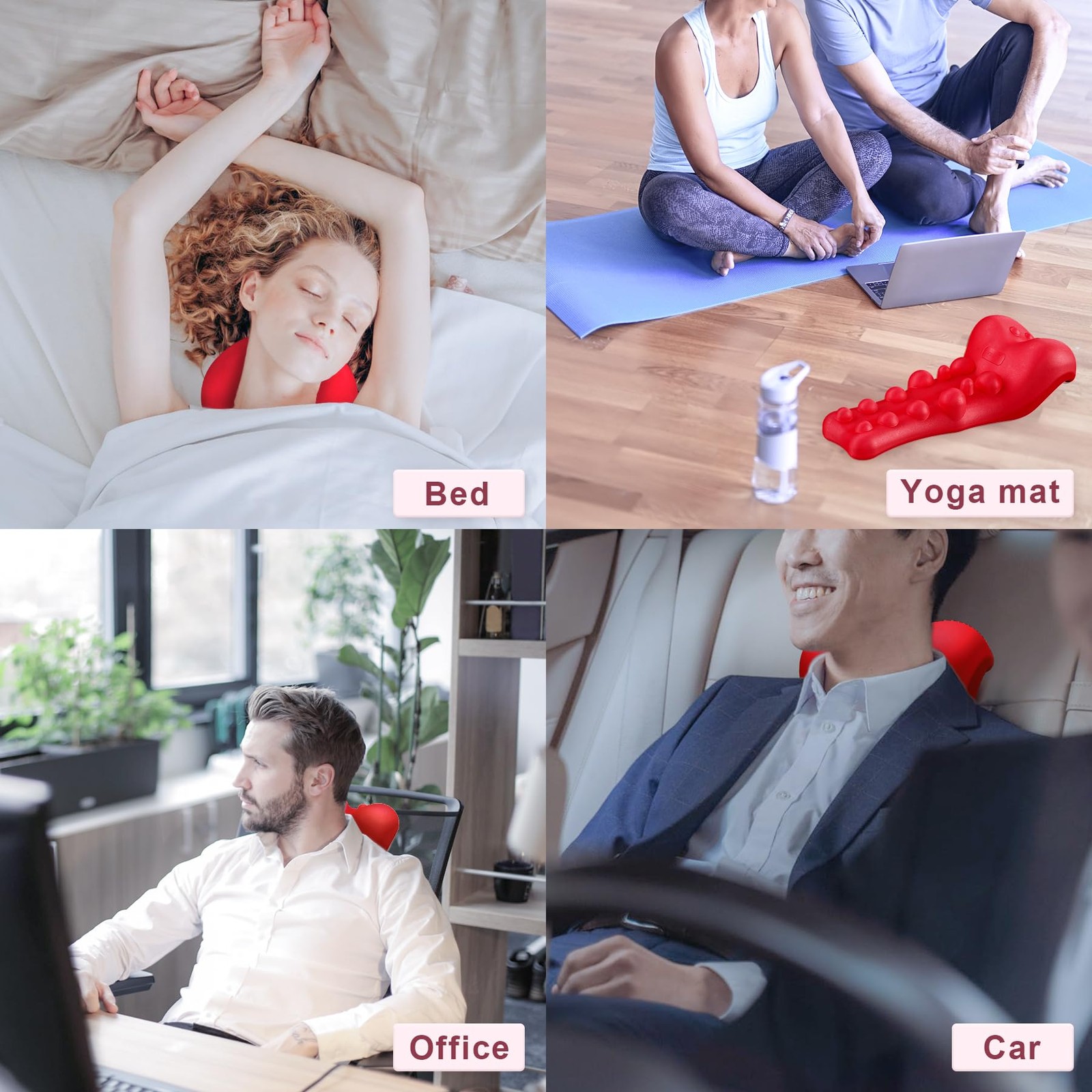 Neck and Shoulder Relaxer with Upper Back Massage Point, Cervical Traction De…