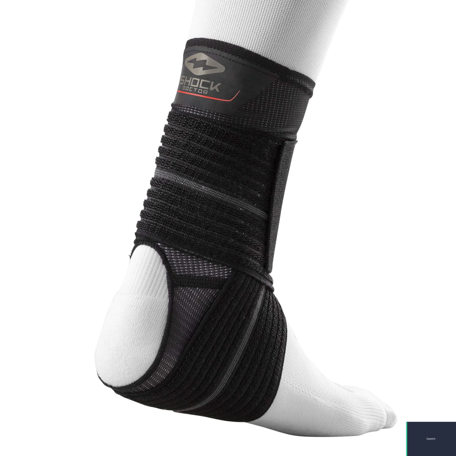 Ankle Sleeve Compression Wrap Support Black Medium with Elastic Mesh