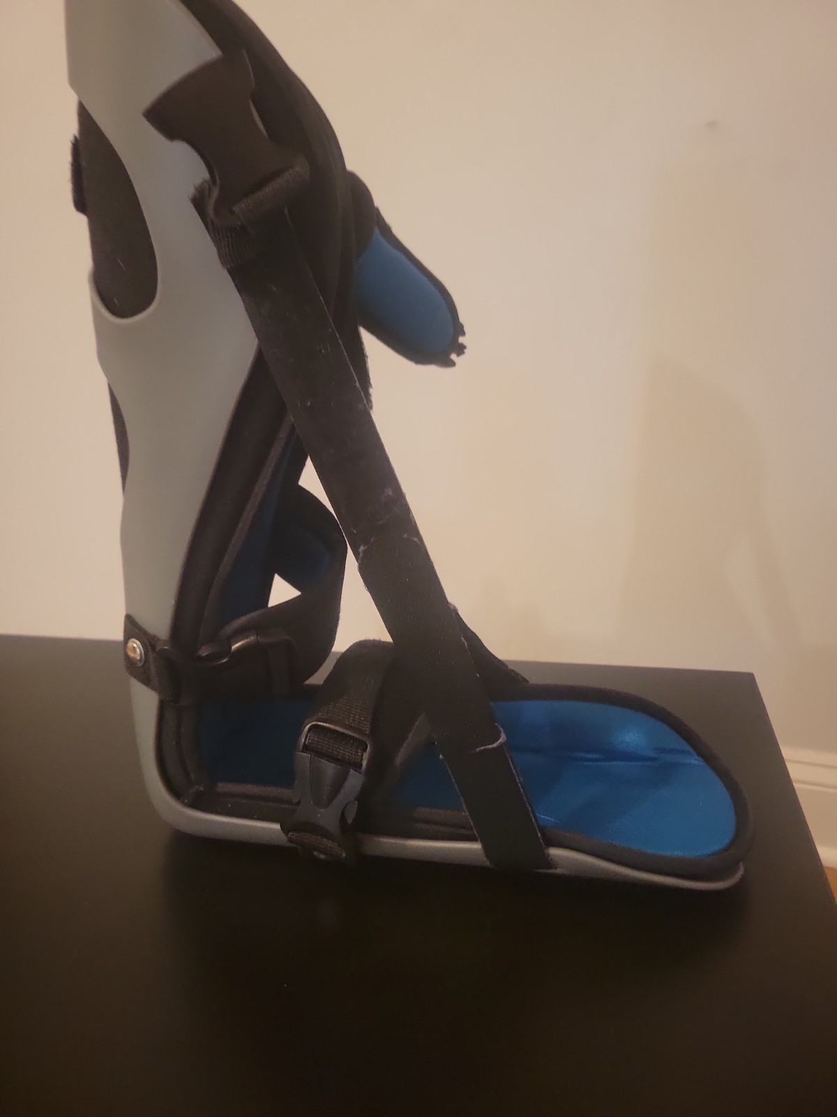 Adjustable Orthopedic Walking Boot Brace Size L Gray/Black/Blue Foot Ankle