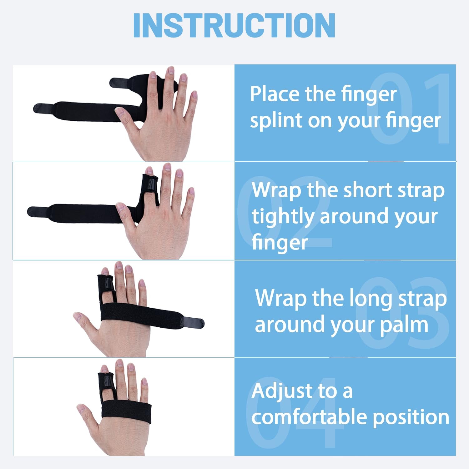 QiiMyyo Trigger Finger Splint,Finger Brace Support Stabilizer for Arthritis, …