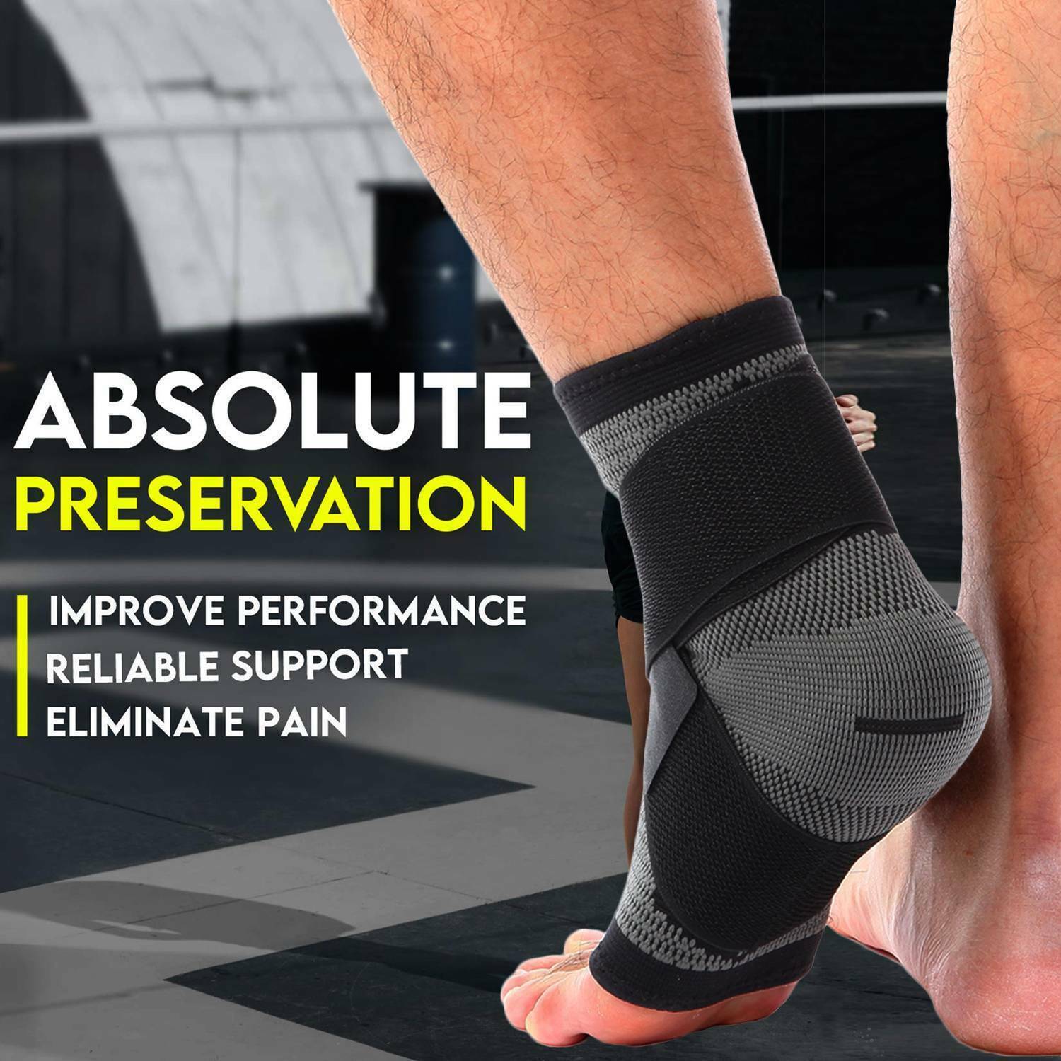 Adjustable Ankle Support Brace Compression Sleeve Sock Achilles Tendon Wrap US