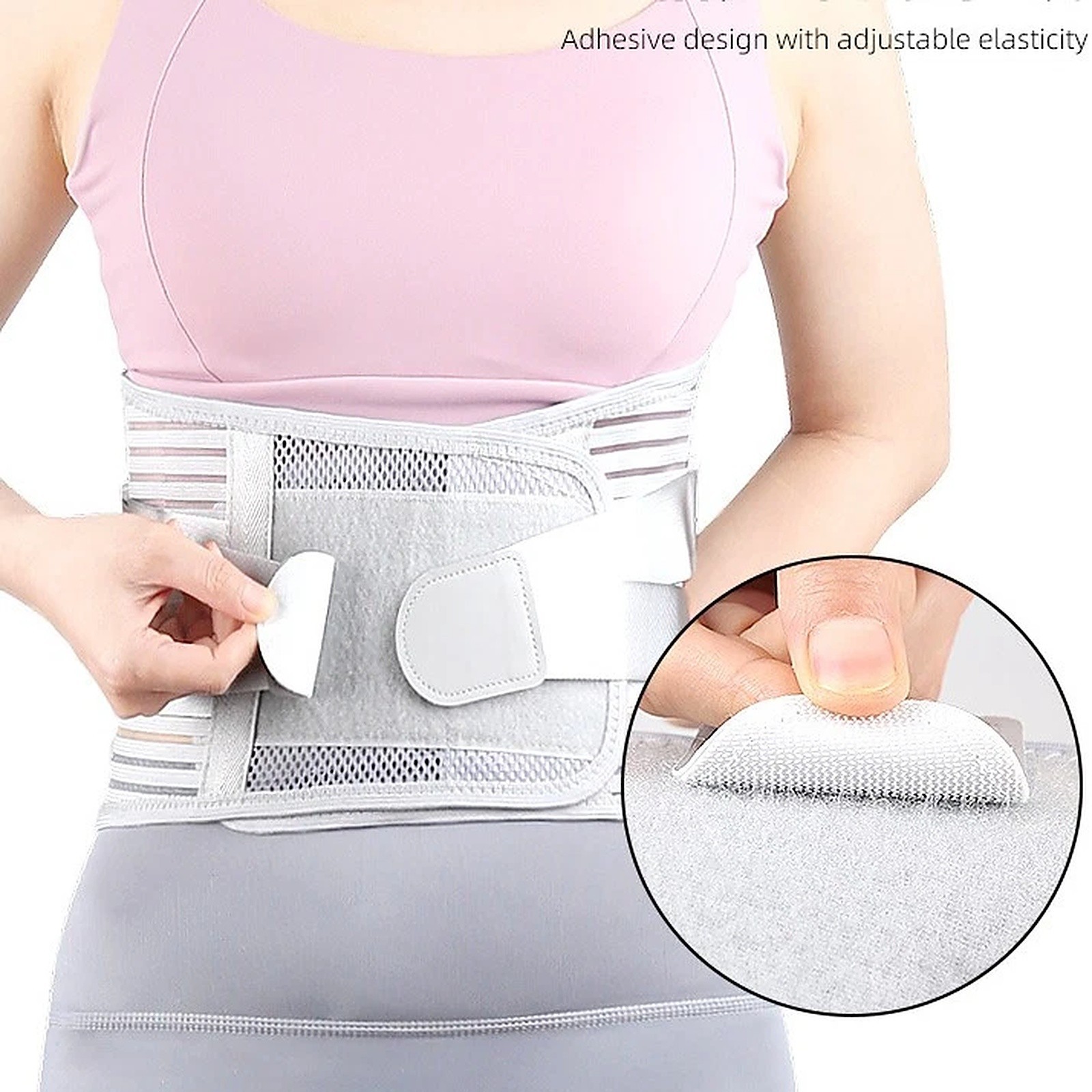 Adjustable Back Brace Lumbar Support Belt Steel Plates for Men Women Pain Relief