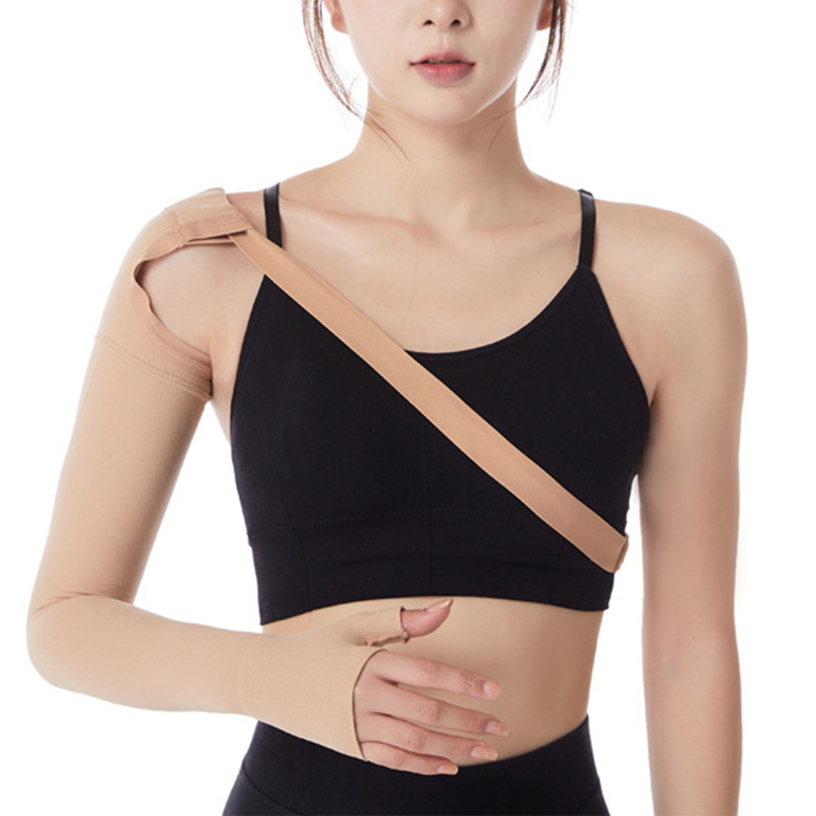 Lymphedema Compression Arm Sleeve Polyurethane Post Mastectomy Support Arm