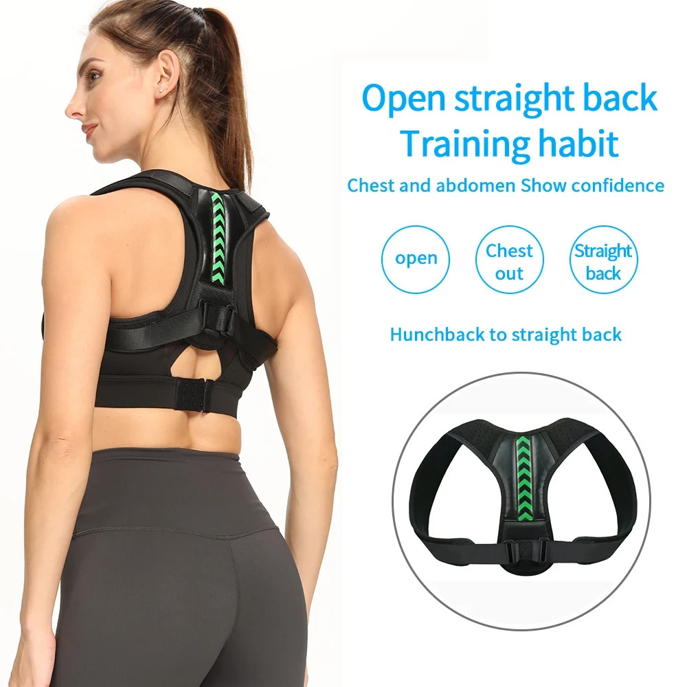Shoulder Support Adjustable Back Pain Support Posture Corrector Brace Belt Strap