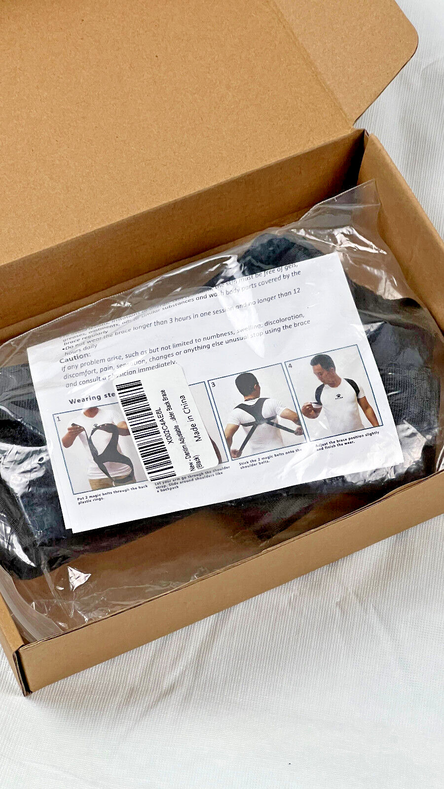 Posture Support Brace For Slouching/ Computer Comfort One Size Fits All NEW