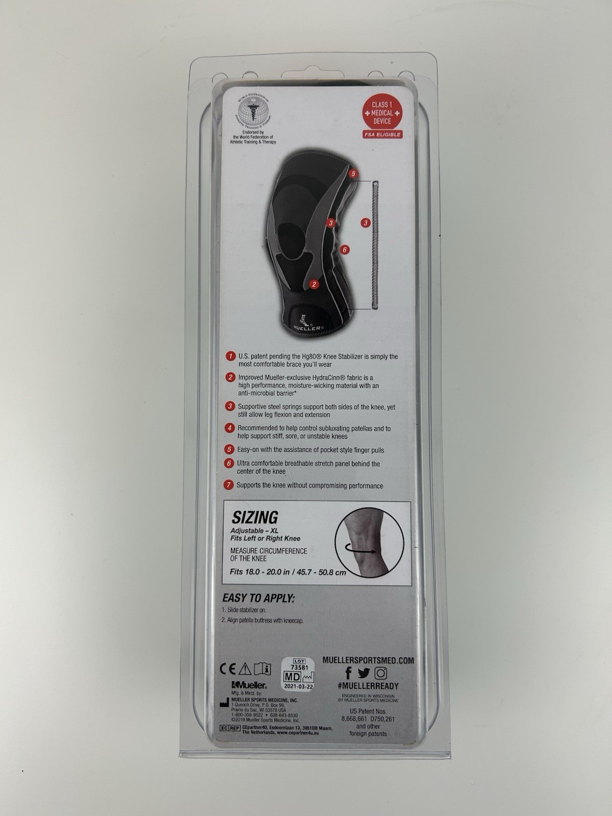 Mueller Sports Medicine HG80 Sport Care Premium Knee Stablizer XL Extra Large