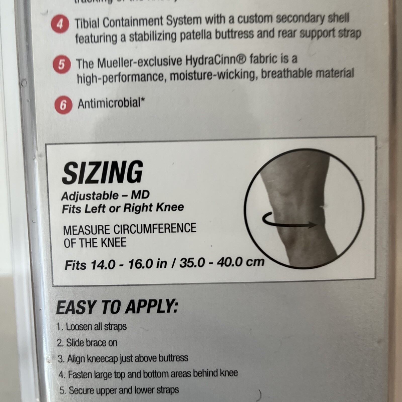 Mueller Sport Care HG80 Hinged Knee Brace Triaxial Hinge Maximum Support 54011