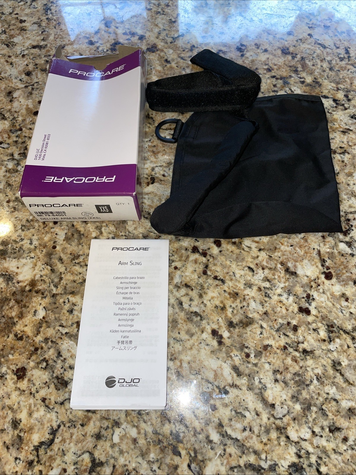 ProCare Deluxe Arm Support Sling, Black – Size XXS Brand New 79-84001