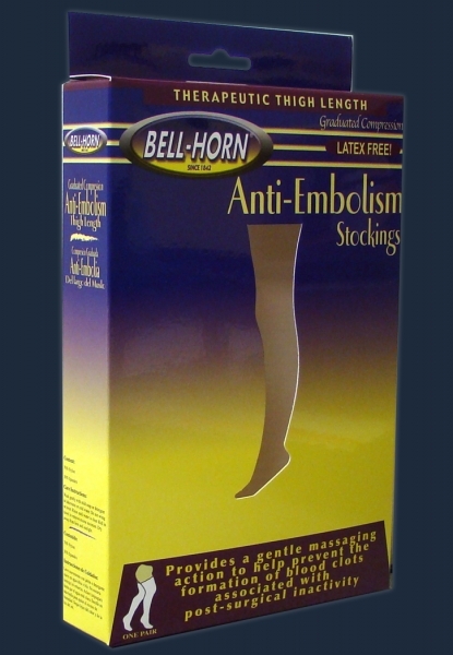 Anti Embolism Thigh Stockings 18mmHg Compression Closed Toe Supports Surgery