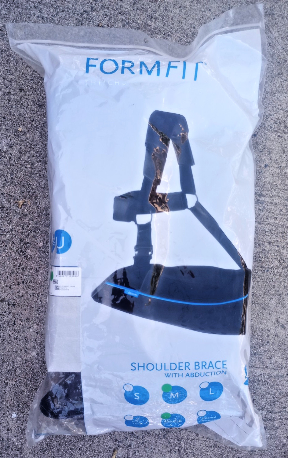 Ossur Form Fit Shoulder Brace Sling w/Abduction Adult Medium Arm Medical Black
