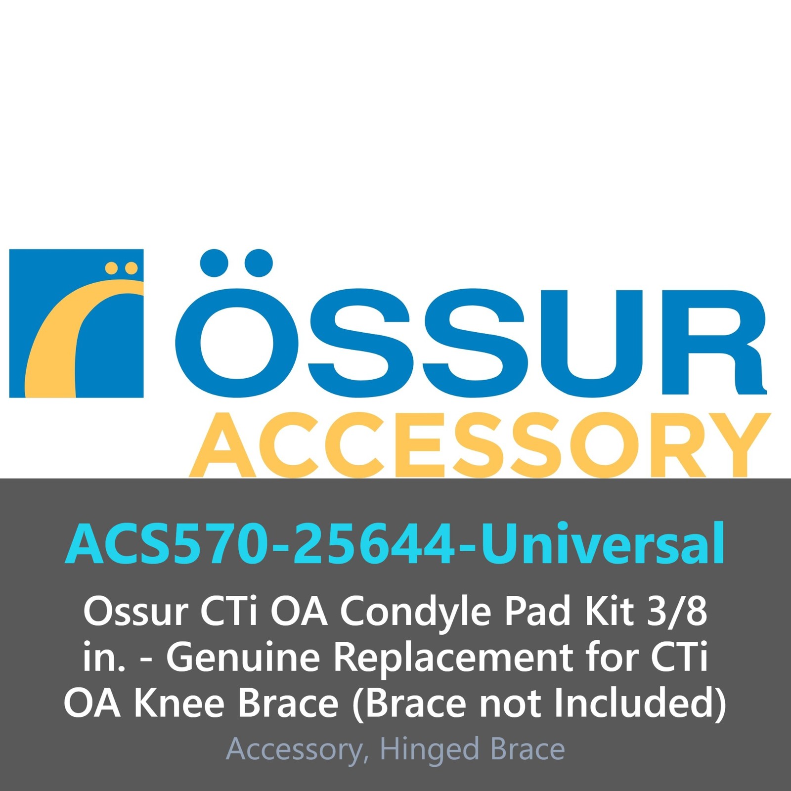 Ossur CTi OA Condyle Pad Kit 3/8 in. Knee Brace Replacement (Brace not Included)