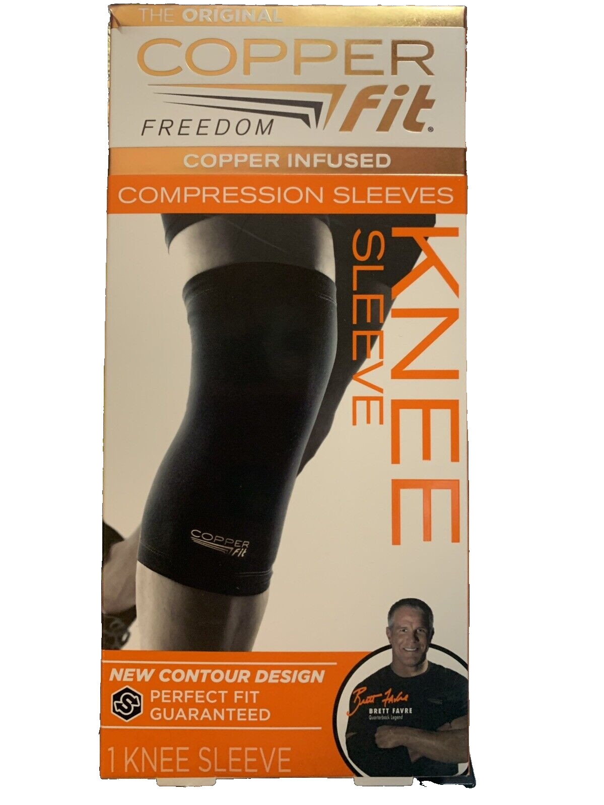 original Copper Fit CF2KNLG6 Knee Compression Sleeve – Black