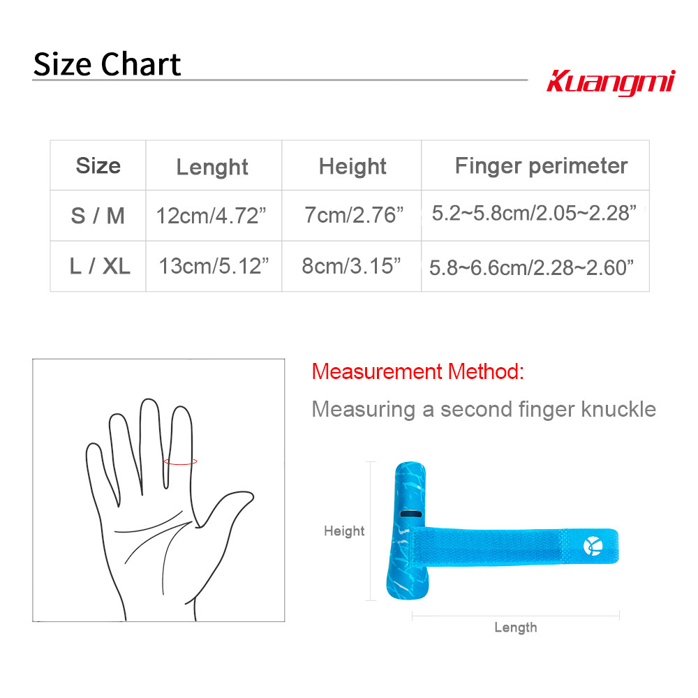 Kuangmi Finger Sleeve Support Protector Finger Splint Brace Pain Relief 2PC