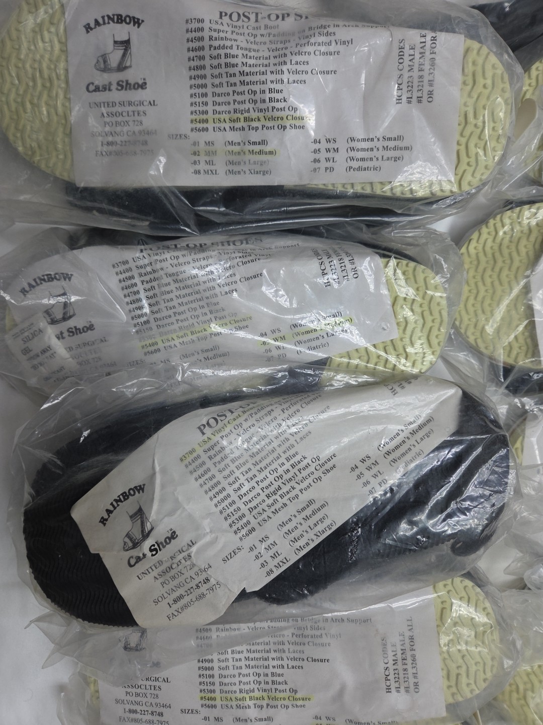 PostOp Recovery Shoe Lot Of 11 Medical Walking Shoe Post Surgery