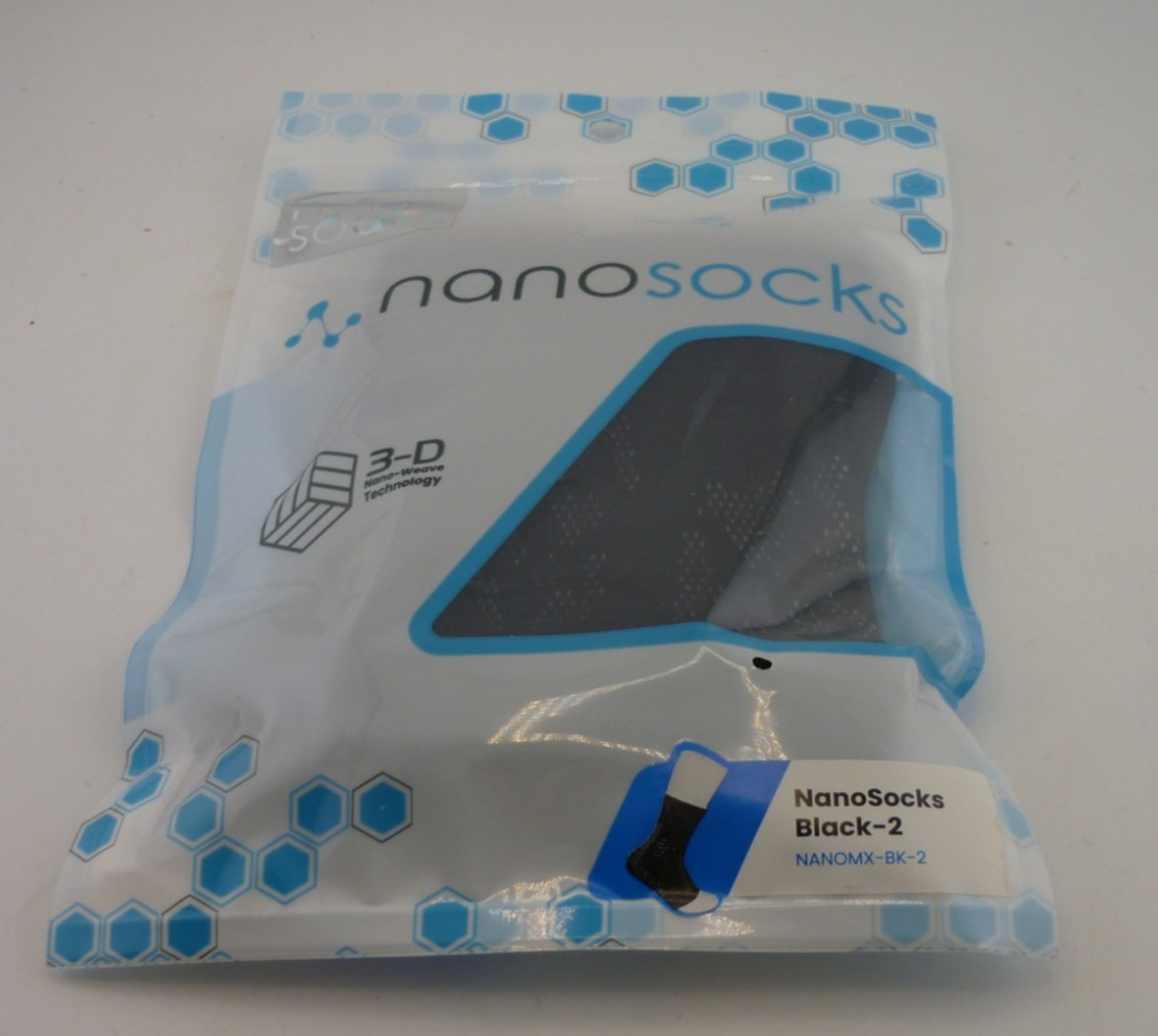 NanoSocks 3D Nano-Weave Compression Socks Black Size 2 Medium NANOMX-BK-2 New