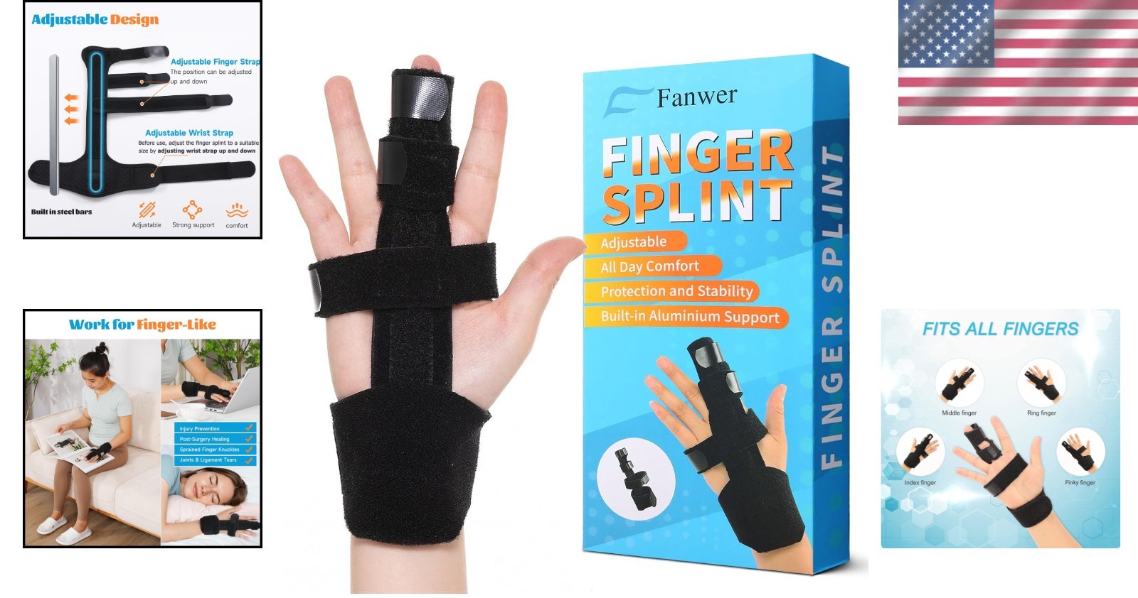 Adjustable Finger Brace – Comfort & Support for Arthritis, Tendonitis, Fractures