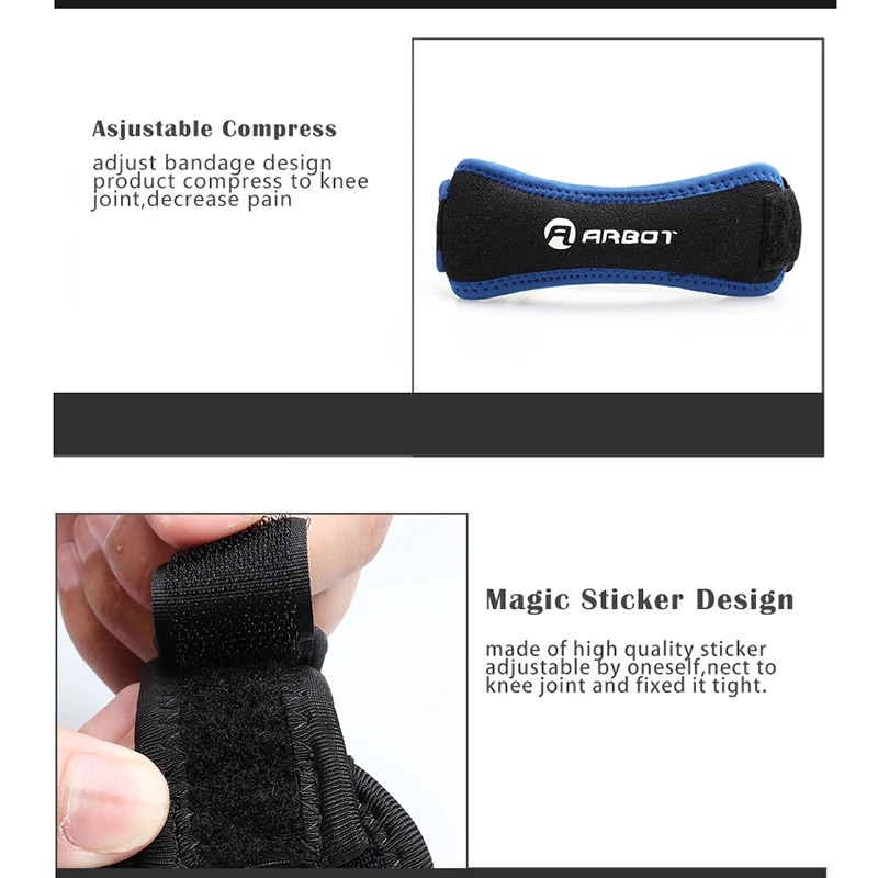 1 Piece Knee Patellar Tendon Knee Support Strape Brace Adjustable Shock