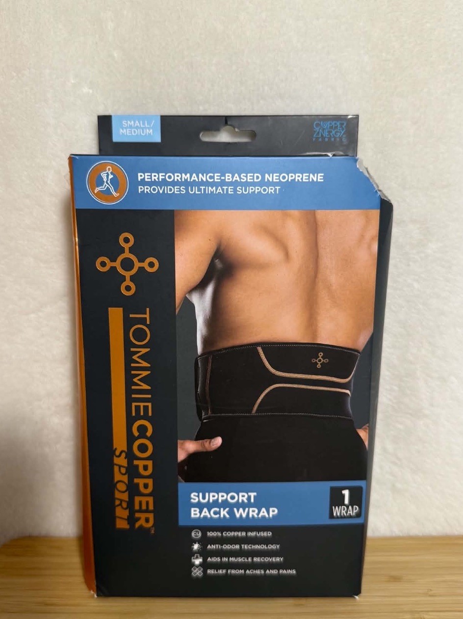 Tommie Copper Sport Comfort Back Brace S/M Support Posture Lumbar Wrap