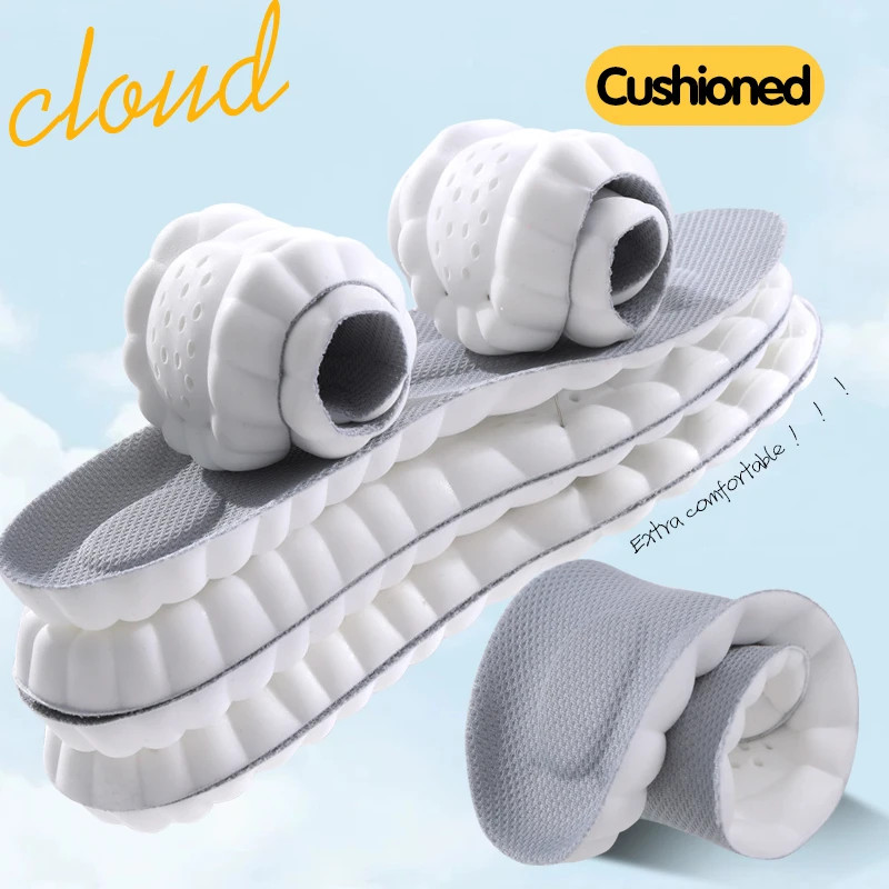 Sport Insoles for Shoes Sole Shock Absorption Deodorant Breathable Cushion Runni