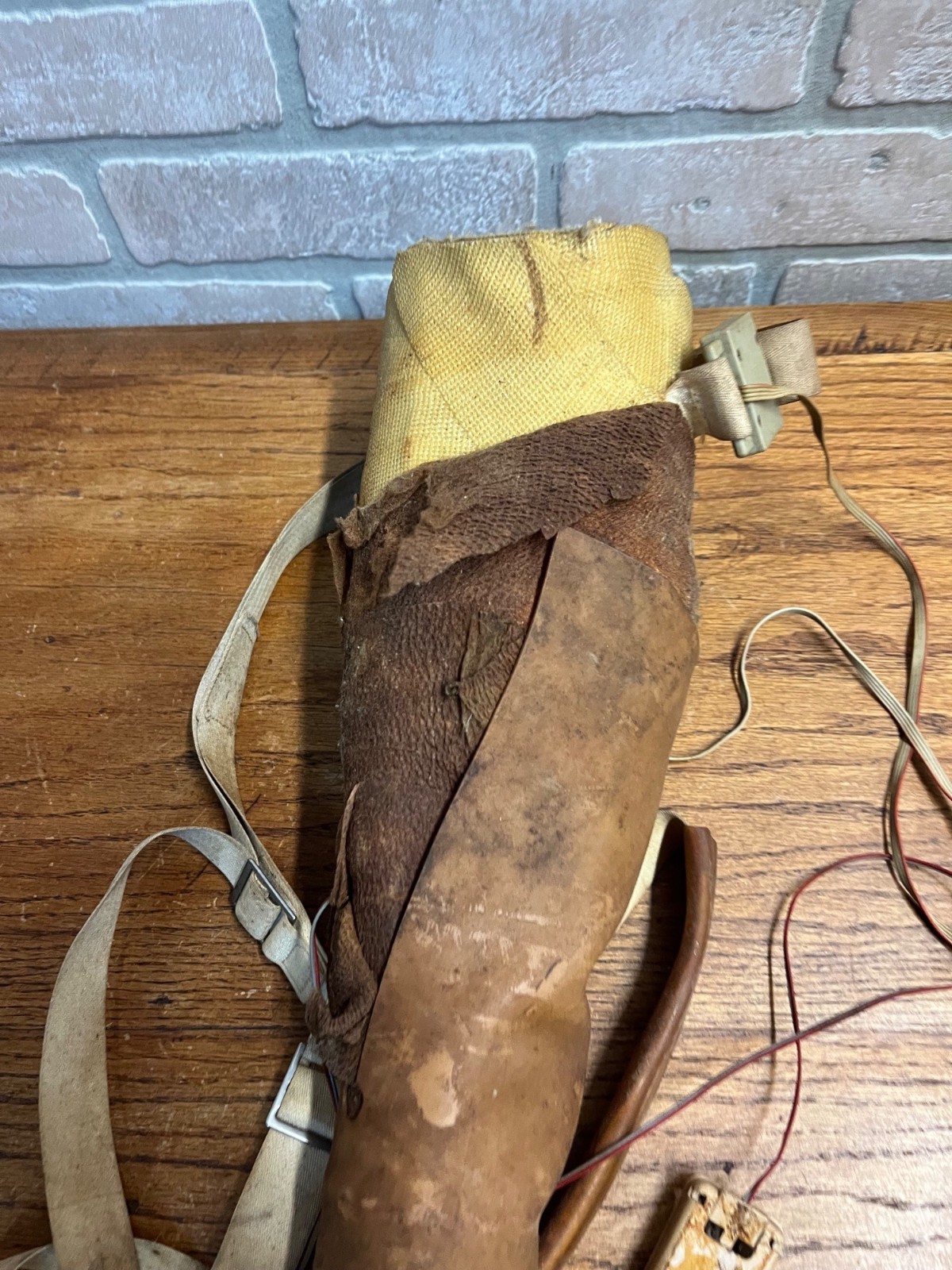 Vintage Prosthetic Arm Left Hand Mechanical Rubber Covered Medical Oddity AS-IS