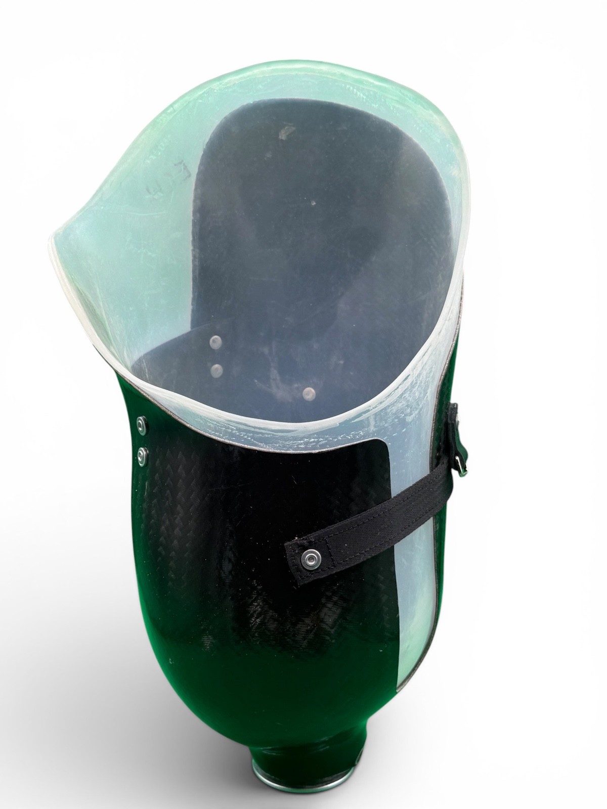 Left above knee prosthetic socket. Not for medical use.