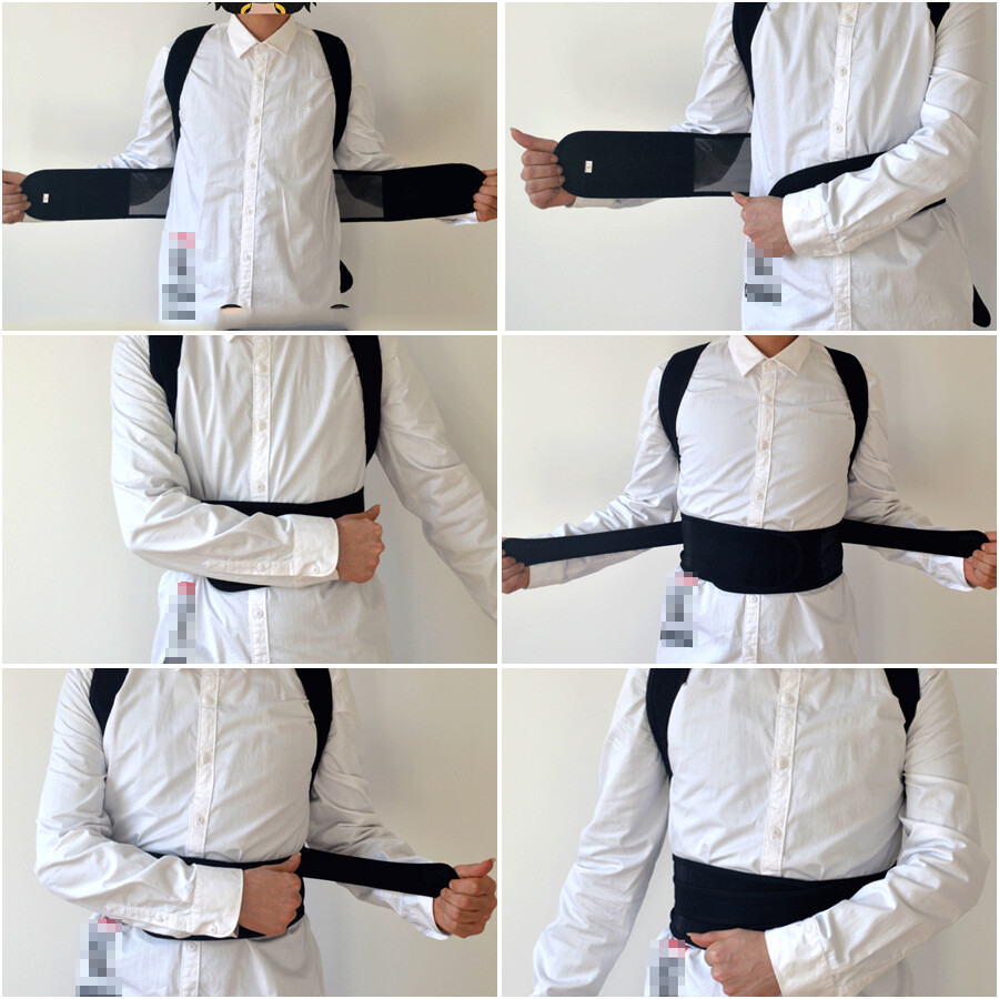 Posture Corrector Adjustable Low Back Support Shoulder Brace Belt Gym