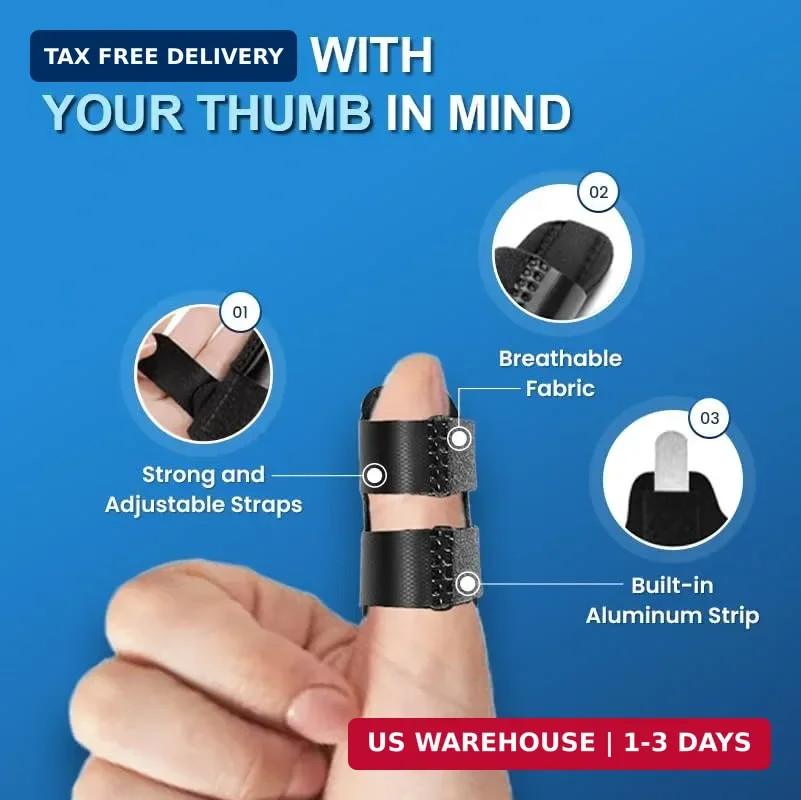 Thumb Splint (2 Pack) Trigger Thumb Splint, Thumb Brace for Pain Relief, Knuckle