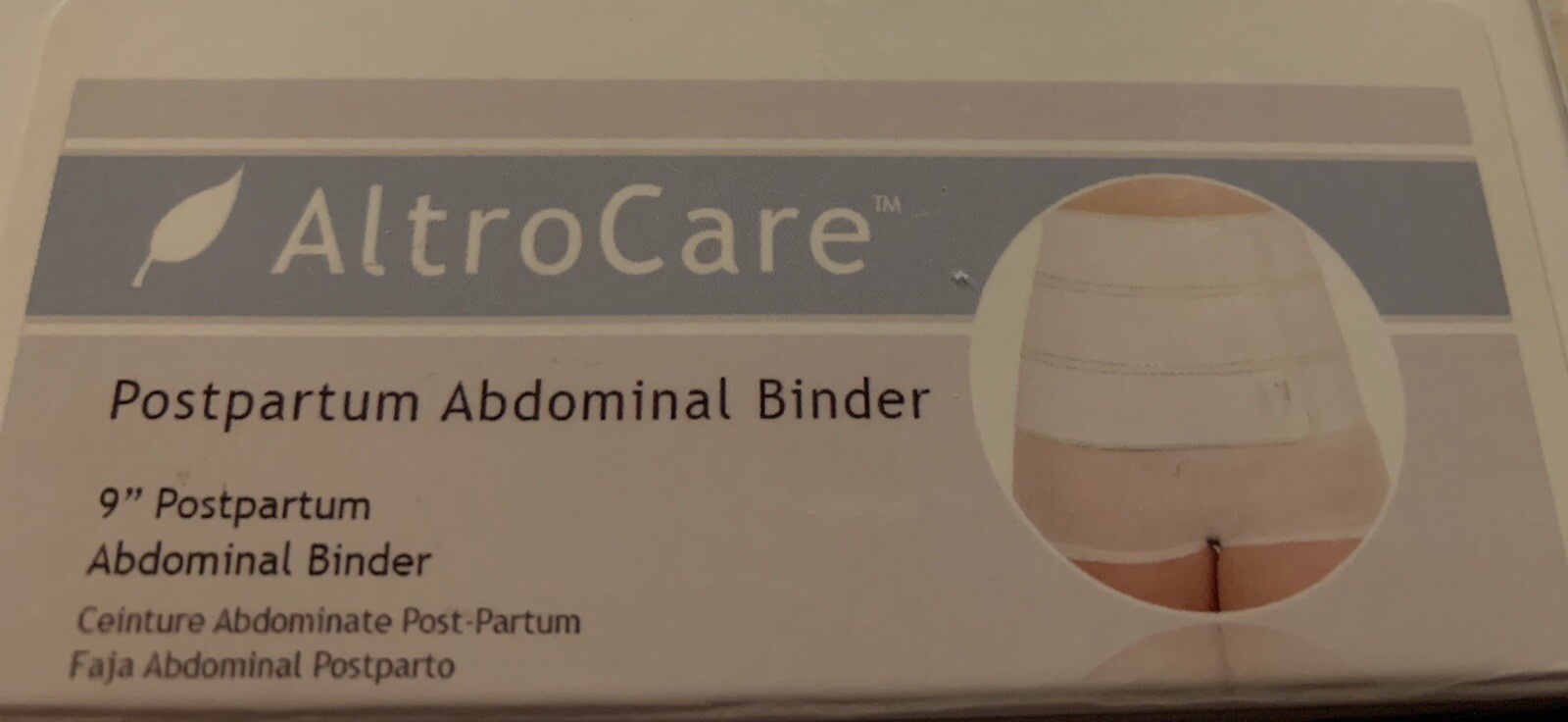 AltroCare postpartum abdominal binder 9” 3 panel made in usa