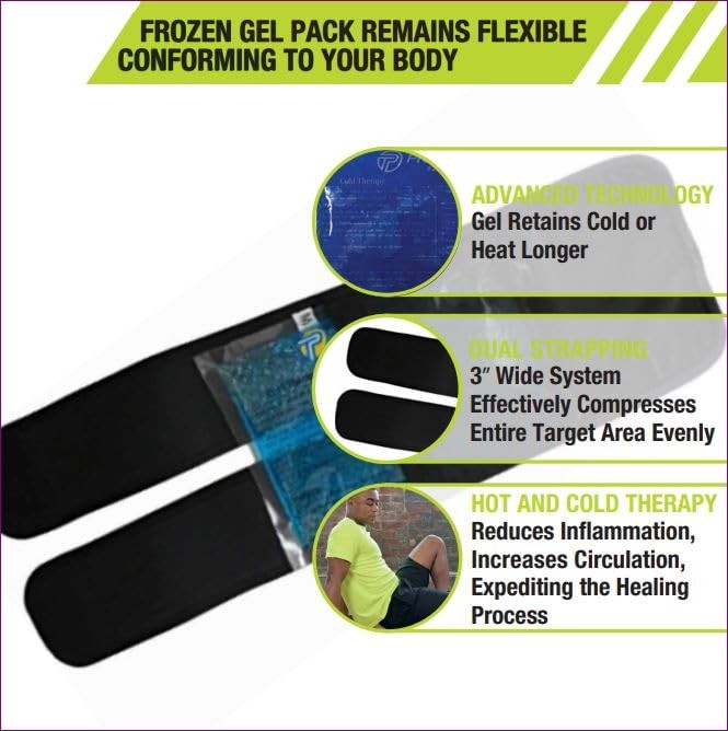 Hot/Cold Wrap for Knee and Ankle Blue, The Hot/ Cold Therapy Wrap (Medium)