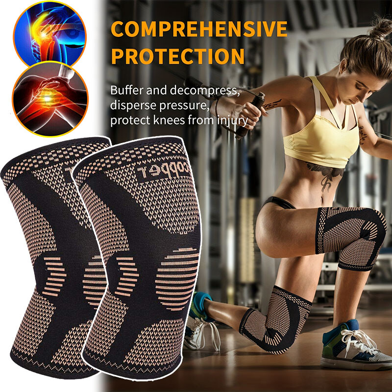 2Pack Copper Knee Braces Women Men,for Arthritis,Meniscus Tear,Joint Pain Relief