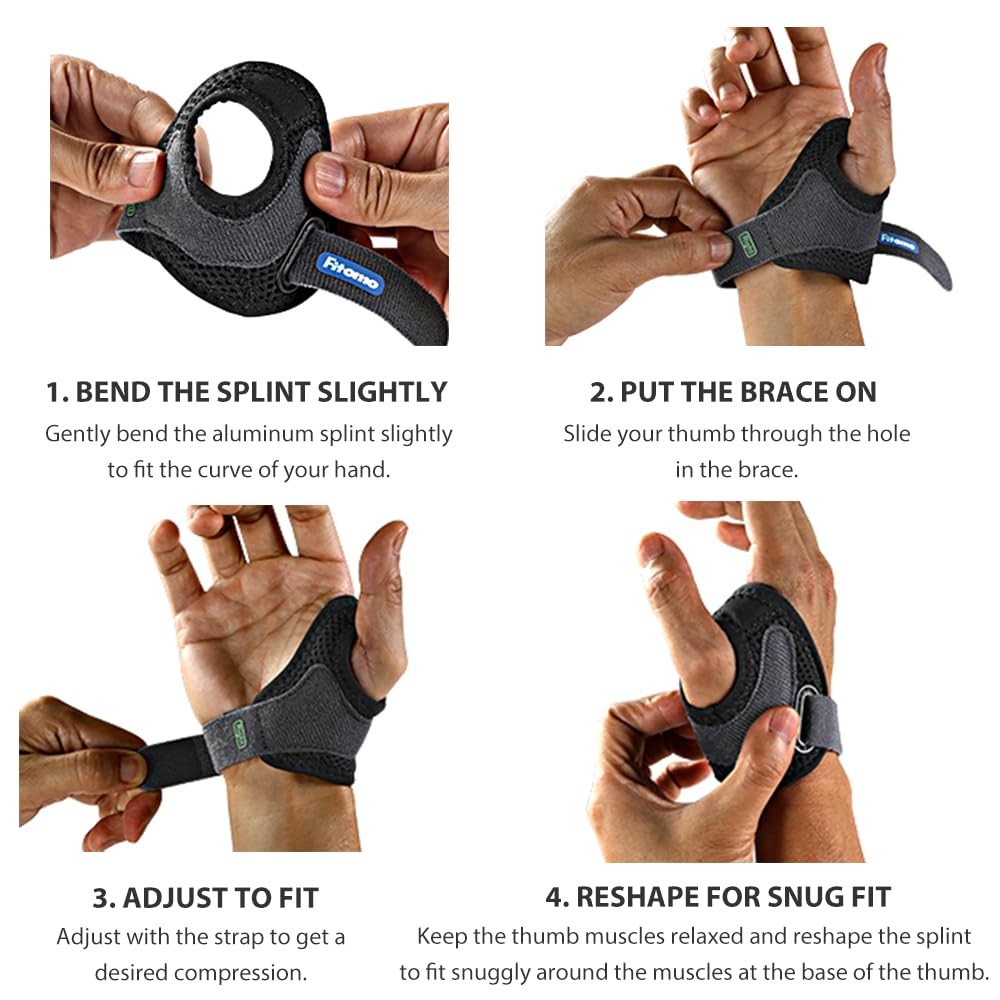 CMC Thumb Brace with Shape-memory Restriction Splint for Osteoarthritis, CMC …