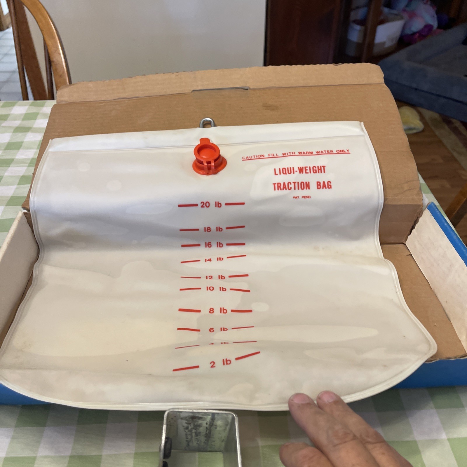 Vintage Over Door Head Traction Set Complete in Original Box Water Bag Style