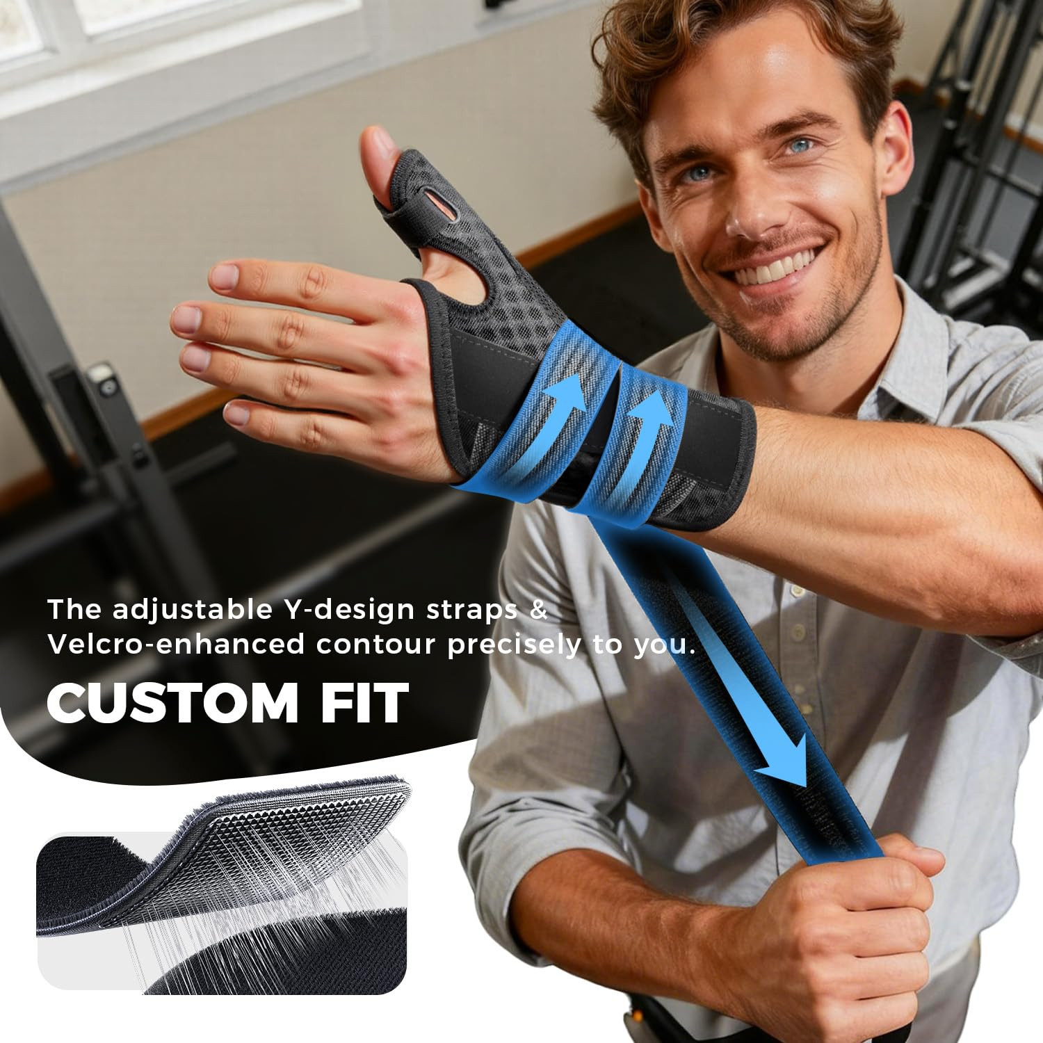 Ultra Breathable Thumb Brace for Right & Left Hand, [Upgraded Medical-Grade] Thu