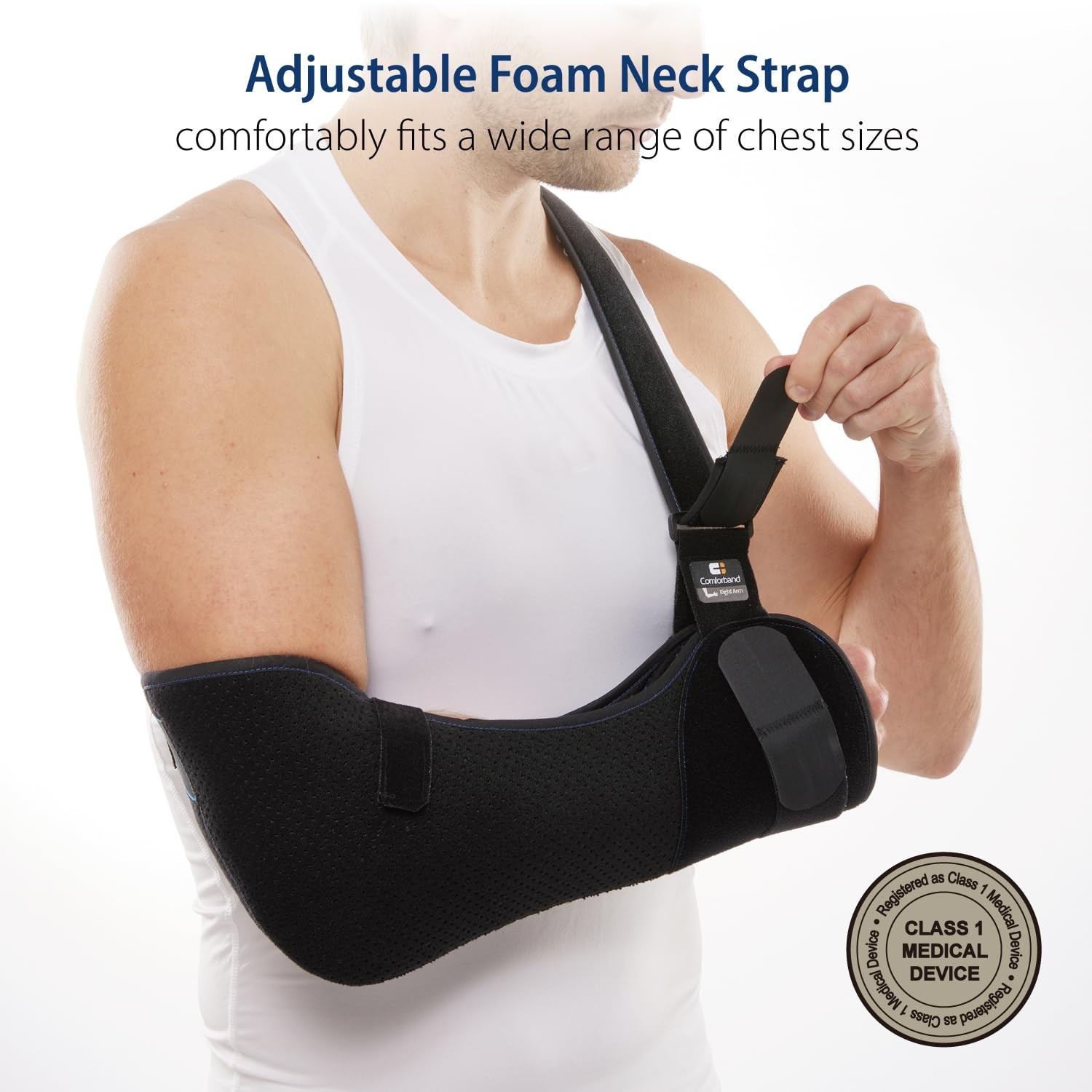 Pain Relief Shoulder Immobilizer Sling – Adjustable Medium Size for Recovery