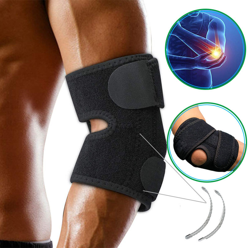 Elbow Support Adjustable Tennis Brace Padded Compression For Arthritis Pain MEN