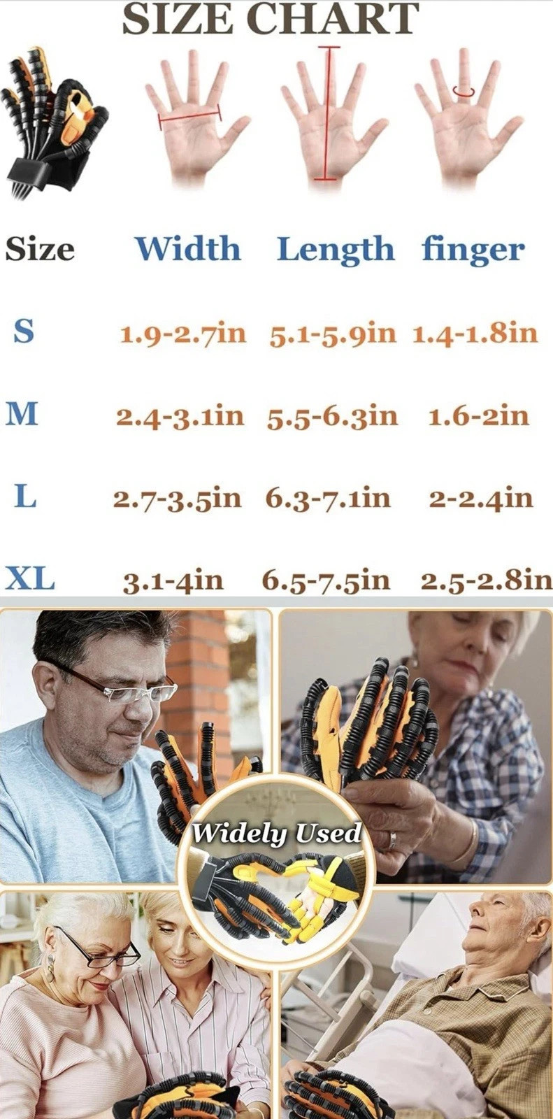 Rehabilitation Robot Gloves, Training Glove for Stroke Rehab Hand Finger Right L