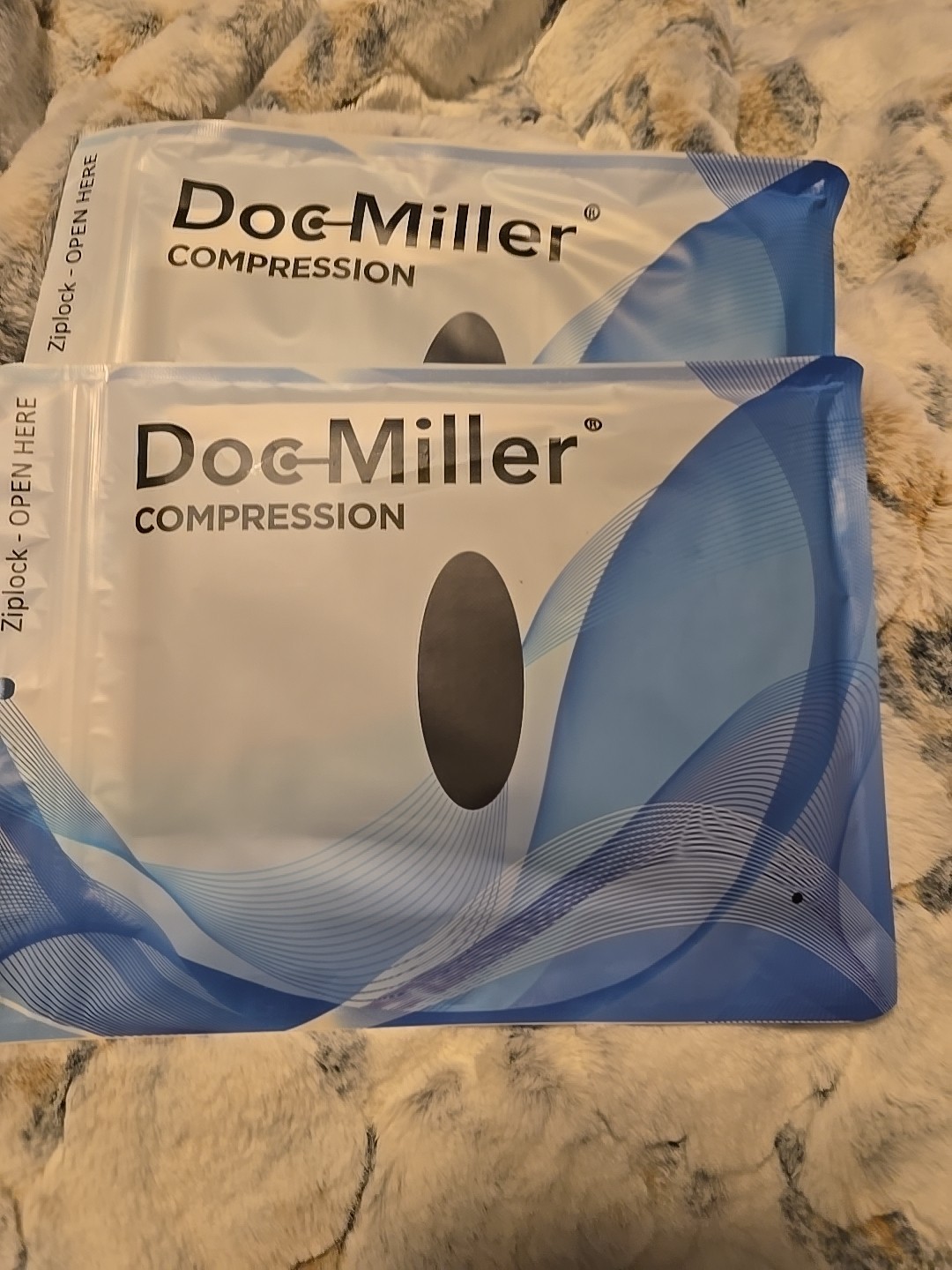 2 Doc Miller Open Toe Compression Socks 15-20mmHg Recovery Varicose BLACK
